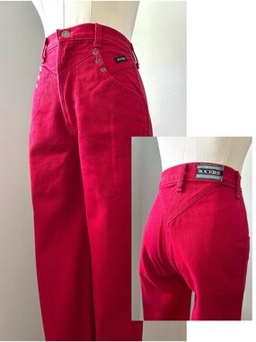 Rockies Vintage Y2K Red Western Rodeo Bareback Jeans Womens XS